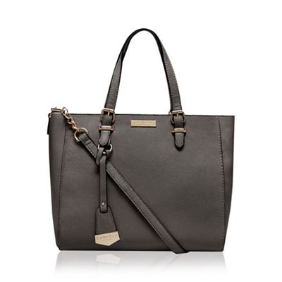 Grey 'Dina' winged tote handbag